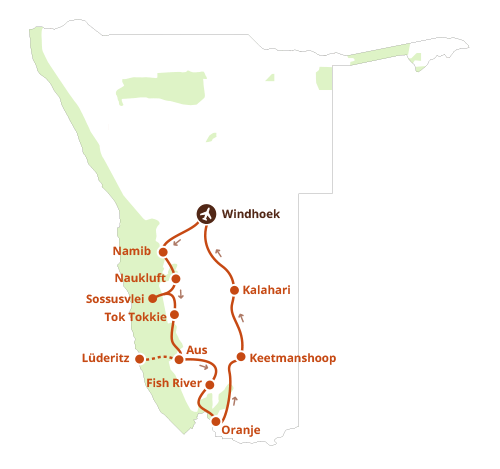 Namibias Süden zum Wandern - Erweitert