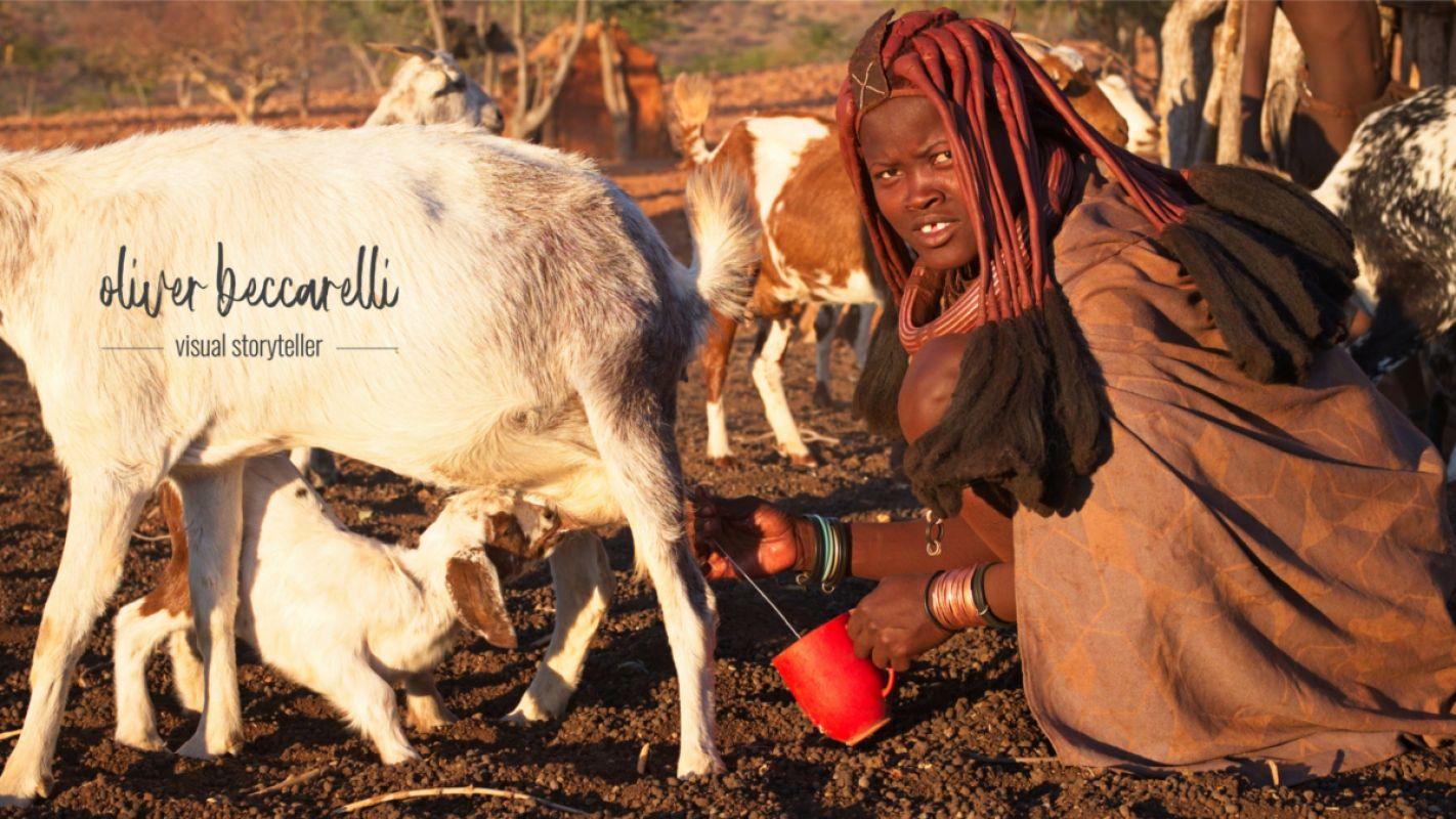 The daily work. Himbas love to drink the milk and use the butter for their beauty cream