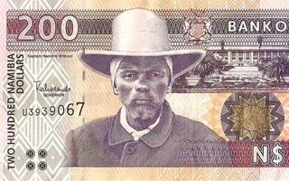 The 200 N$ note shows Hendrik Witbooi