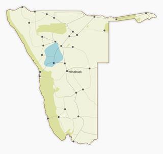 Erongo region map