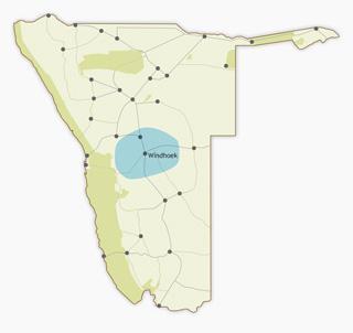 Windhoek Surrounds Map